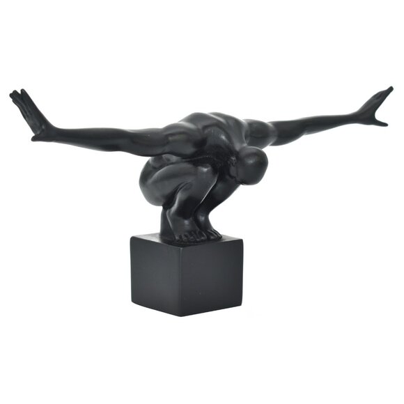 Adam & Friends Home Decor Take-A-Bow Man Sculpture | 1-Piece | Black - Picture 5 of 7